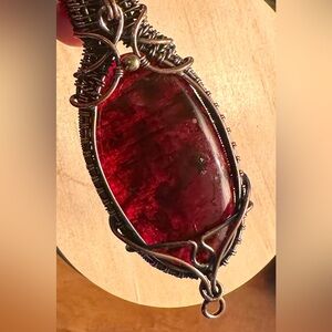 Gorgeous Wire-Wrapped Large Stone Pendant